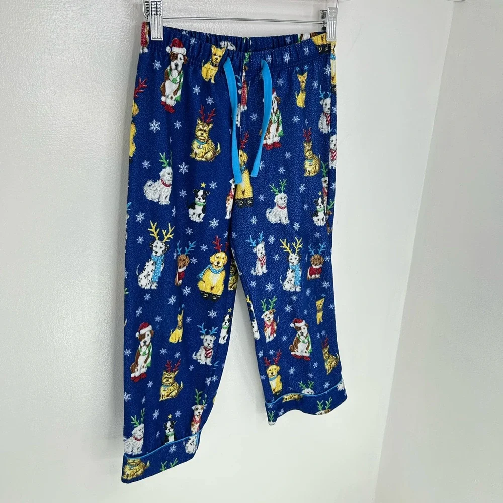 Nick & Nora Kids Winter Holiday Dog Pajamas Size Small 6/7 Cozy Winter Christmas